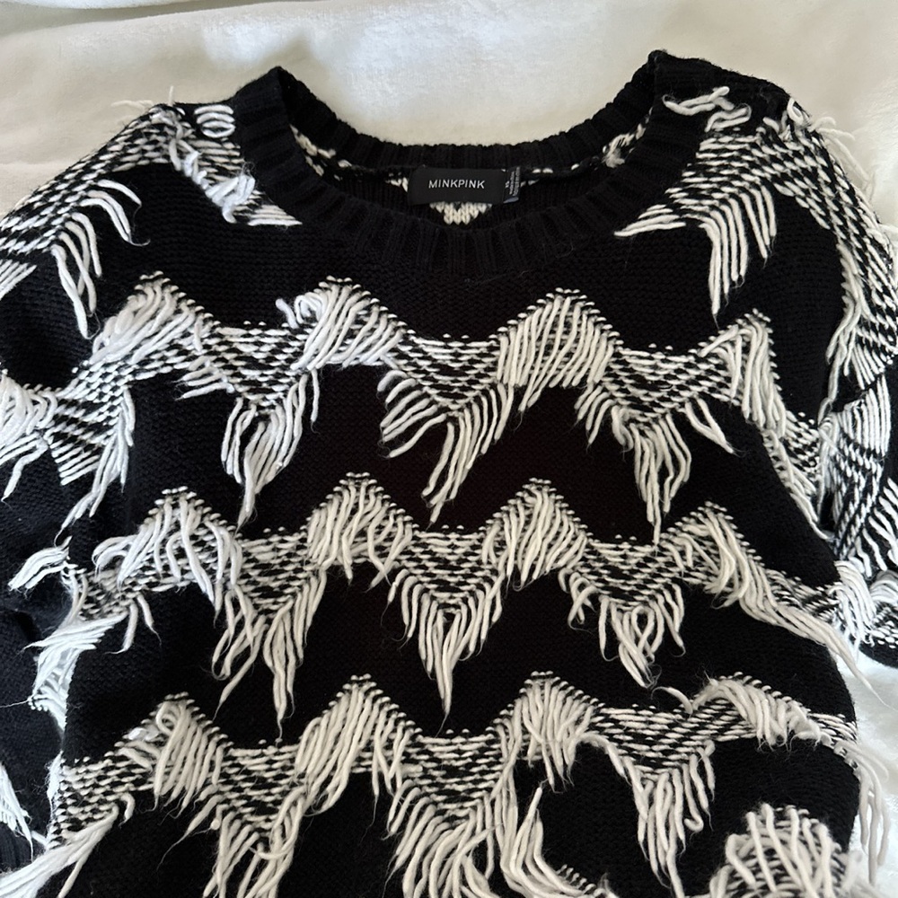 MINKPINK Black & White Sweater
